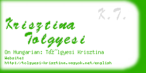 krisztina tolgyesi business card